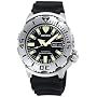 Seiko Men's "Black Monster" Automatic Dive Resin Strap Watch #SKX779