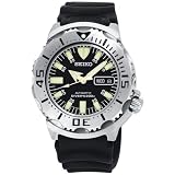 Seiko Men's SKX779 'Black Monster' Automatic Dive Resin Strap Watch