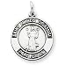 Sterling Silver Oxidized Saint Francis of Assisi title=