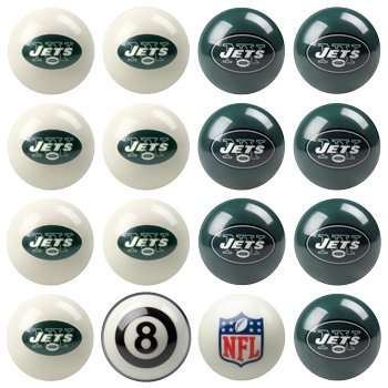 New York Jets NFL Home vs. Away Billiard Balls Full Set (16 Ball Set) by Imperial International
