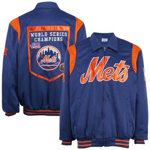 New York Mets World Series Pennant Varsity Jacket Large