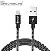 [Apple MFi Certified] EnGive Nylon Braided 8Pin 6.6Ft/2M Lightning to USB Data Sync Charger Cable for iPhone 6s/6/5s, iPad Pro/Air/Mini, iPod 5/6th gen, iPod Nano 7th gen, iOS 9 Compatible(Black)