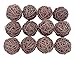 Fascola 12pcs Multi Colors Wicker Rattan Balls, Garden, Wedding, Party Decorative Crafts, Vase Fillers, Rabbits, Parrot, Bird Toys (Brown, 3CM)