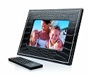 jWIN JP187 7-Inch Digital Picture Frame with Black Leather Finish