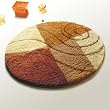 Naomi - [Brown Swing] Round Rugs (35.4 by 35.4 inches)