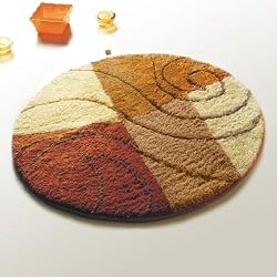 Naomi - [Brown Swing] Round Rugs (35.4 by 35.4 inches)