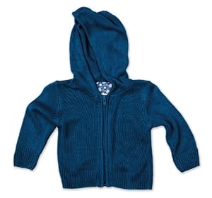 Kicky Pants Knit Hoodie, Twilight, -3 Months