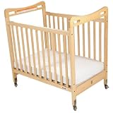 Kaplan SecureHold(TM) Compact Fixed-Side Clearview Crib