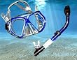Neptune Mask + Sahara Ultra Dry Snorkel Set RRP £52.94 BLUE