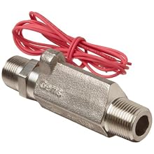 Gems Sensors FS-380 Series Stainless Steel 316 High Pressure Flow Switch, Inline, Piston Type, NPT Male