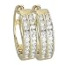 

14K Yellow Gold 3/4 ct. Two Row Channel Set Diamond Huggie Earrings