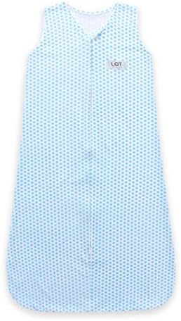 Lee and Town 100% Cotton Jersey Knitted Baby Sleeping Sack, Bluedot