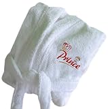 Produkt-Bild: The Royal Family 9545-XS Original Bademantel f&uuml;r Jungen +++ Prince +++, Gr&ouml;&szlig;e XS, 98/104, 100 % Baumwolle, 450 g/qm, im Kimonostyle, 2 Taschen, G&uuml;rtel - Geschenkidee von "TRF", wei&szlig;