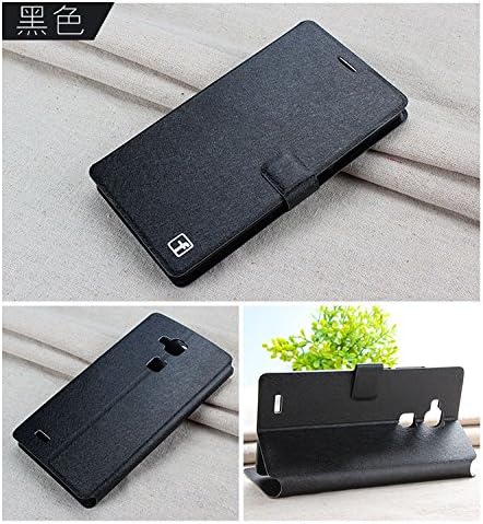 [Ddshopping]Huawei Mate 7 Case, Silk Pu Flip Leather Case for Huawei Mate 7 Mobile Phone Skin Shell With Stand Funtion (Black)