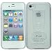 Skque Hard Case with Stand and Dock Connector Dust Plug for Apple iPhone 4 4S, Clear