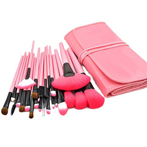 Xmjps 24 pcs pro makeup brushes cosmetic set kit synthe…