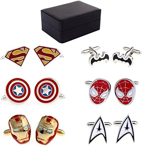 LoveCufflinks Mens' Hero Cufflinks for Men Pair Set with Nice Jewelry Box