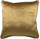 Plain Velvet Cushion Covers, Gold, 17 x 17 Inch, Pack Of 2