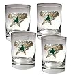Dallas Stars NHL 4pc Rocks Glass Set - Primary Logo by Great American Products