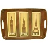 London Paris Large 17.5 by 11.75 inch melamine serving Tray French style