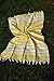 Dandelion - Basic Pattern - 100% Naturally-Dyed Cotton Turkish Towel Peshtemal - 71x39 Inches - Yellow