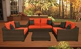 Atlantic Oxford 4-Piece Deep Seating Set - Orange