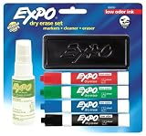 Expo Low OdorChisel Tip Four-Color Dry Erase Marker Starter Set (80653)