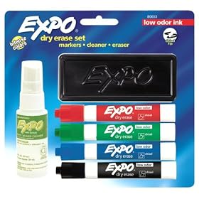 Expo 6-Piece Low Odor Dry Erase Marker Starter Kit(80653)