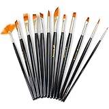 Paint Brush Set Acrylic Xpassion 12pcs Professional Paint Brushes Artist for Watercolor Oil Acrylic Painting
