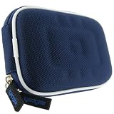 igadgitz Hartschalentasche Hardcase Etui Schutzhülle Tasche Hülle Case tragbar und in Blau für digitaler Videokamera, Pocket-Camcorder, Mini-Camcorder, Camcorder