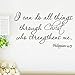Wall Sticker, Hatop Wall Decal Quote I Can Do All Things Through Christ Who Strengthens Me Philippians 4:13