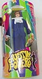 1998 - Trendmasters Inc / New Line - Austin Powers Action Figure - He Talks - Fully Poseable - w/ Chest Hair / Union Jack Underwear / Blue Velvet Suit / Male Symbol / Pistol / Glasses - Limited Edition - CollectibleIMAGE