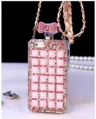 ACC5Star(TM) Fashion Bonzer Bling Diamond Cristal Bow Bowknot Slot Card Flip Case Cover Skin for Samsung Galaxy Note 2 3 S3 S4 Apple iPhone 4 4S 5 5S + High Quality Random Color Stylus + 10*15 Cm Green Soft Clean Cloth with Logo (For Apple iphone 4S 4)