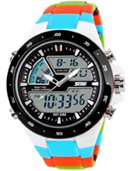 Fashion Sport Mens and Womens Analog-Digital Chronograph Watch SK-250