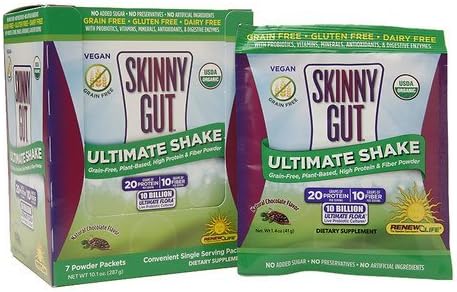 ReNew Life Skinny Gut Ultimate Shake Packets, Natural Chocolate Flavor 7 ea