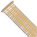Watch Band Expansion Metal Stretch Two Tone Silver-Gold Thin Line fits 17mm to 21mm