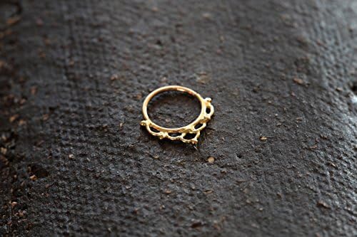 Septum - flower power - 14k yellow solid gold - gold Nose Ring- nose jewelry - septum ring - fairy jewelry - nose piercing