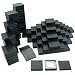 100 Black Stripe Cotton Filled Jewelry Gift Boxes 3.5"