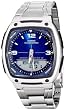 Casio Men's Core AW81D-2AV Silver Stainless-Steel Quartz Watch with Blue Dial