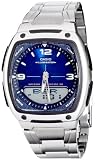 Casio Men's Core AW81D-2AV Silver Stainless-Steel Quartz Watch with Blue Dial