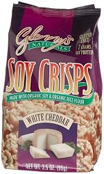 Glenny's Soy Crisps, White Cheddar, 3.5-Ounce Bags (Pack of 6)