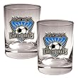 San Jose Earthquakes MLS 2pc Rocks Glass Set - Primary Team Logo