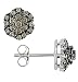 10KW 1/2ctw brown diamond flower stud earrings