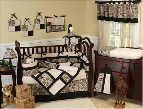 JoJo Designs 9-Piece Baby Crib Bedding Set - Animal Safari Jungle Contemporary