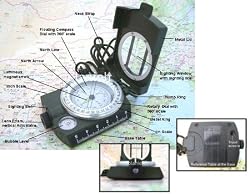 SE Military Lensatic Compass w/ Pouch