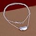 925 Silver Necklace A Chain With A Big Bean