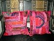 2 Red Patchwork Embroidered Sari Toss Pillow Cushion Covers Home Decor 16"