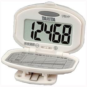 【クリックで詳細表示】タニタ(TANITA) 歩数計 PD-635 WH