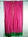 2 Rani Pink Green Border Art Silk Sari Curtains Window Treatment 96"