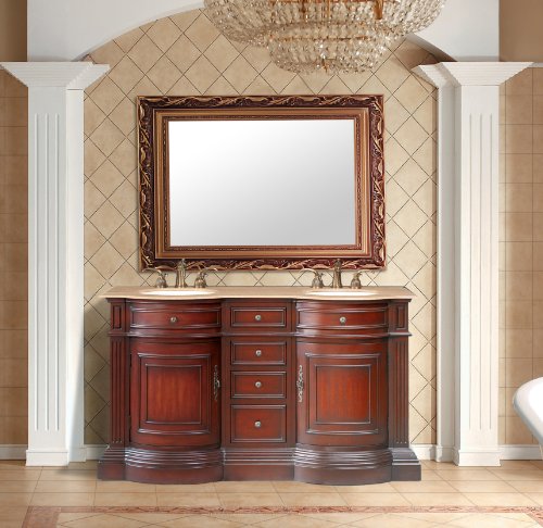 new year Double Bathroom Vanity Travertine MarbleB00581V1GI